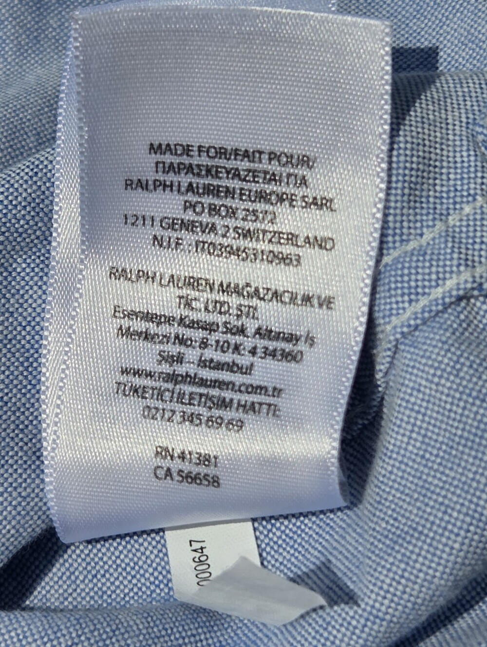 Ralph Lauren Oxford Shirt Men's Large Blue American Flag Embroidered Button Down - Picture 5 of 8